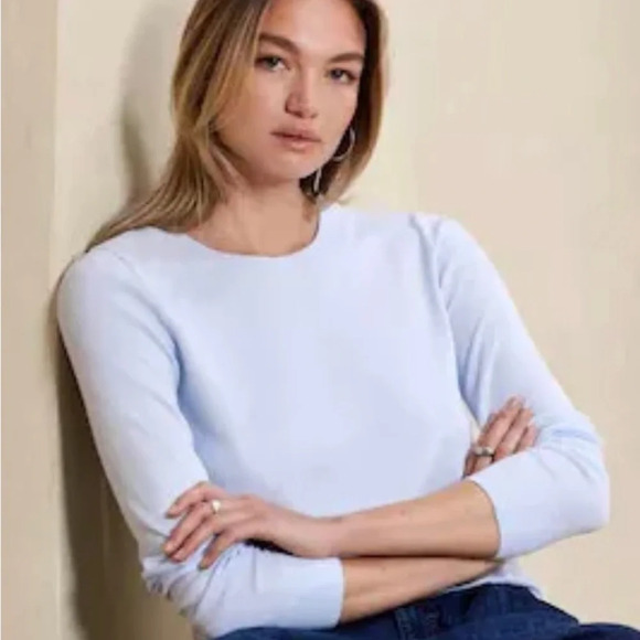 NWT Banana Republic Factory Forever Sweater in light blue size XS - Picture 2 of 6